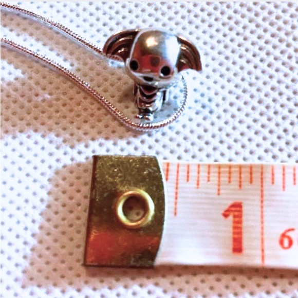 Necklace 925 Sterling Silver Dobby Harry Potter Charm Necklace Hogwarts Wizard - Picture 7 of 7